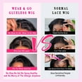 thumbnail image 4 of Wear and Go Glueless Wigs Human Hair Pre Plucked Deep Wave Bob Wig Human Hair Lace Front Wigs for Beginners Upgraded No Glue Pre Cut 4x4 Lace Closure Glueless Wigs for Black Women Human Hair 12 Inch, 4 of 8