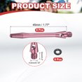 thumbnail image 2 of Uxcell 8Pcs Aluminum Dart Shafts 2BA Thread Dart Stems Replacement Accessories with Rubber Rings for Steel Tip Pink 45mm, 2 of 5