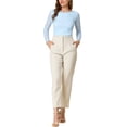 thumbnail image 2 of DARING DIVA Sheers Flower Embroidery Lace Top S Light Blue, 2 of 6