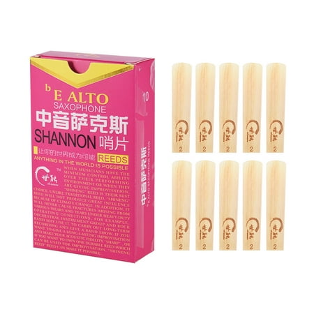 Elementary Eb Alto Saxophone Sax Reeds Strength 2.0 for Beginners, 10pcs/
