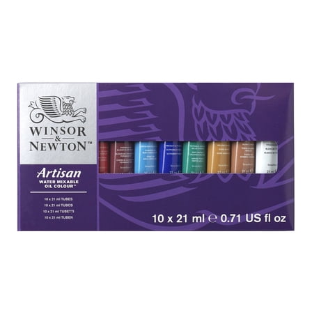 Winsor & Newton Artisan Water Mixable Oil Color Set, 21ml, 10-Colors
