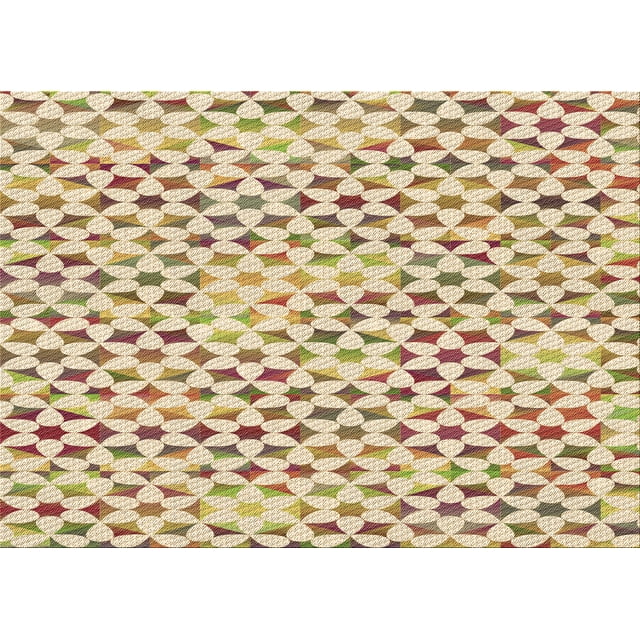 Ahgly Company Tapis Rectangulaire Lavable en Machine Intérieur Transitionnel Kaki Or, 3 Pieds x 5 Pieds