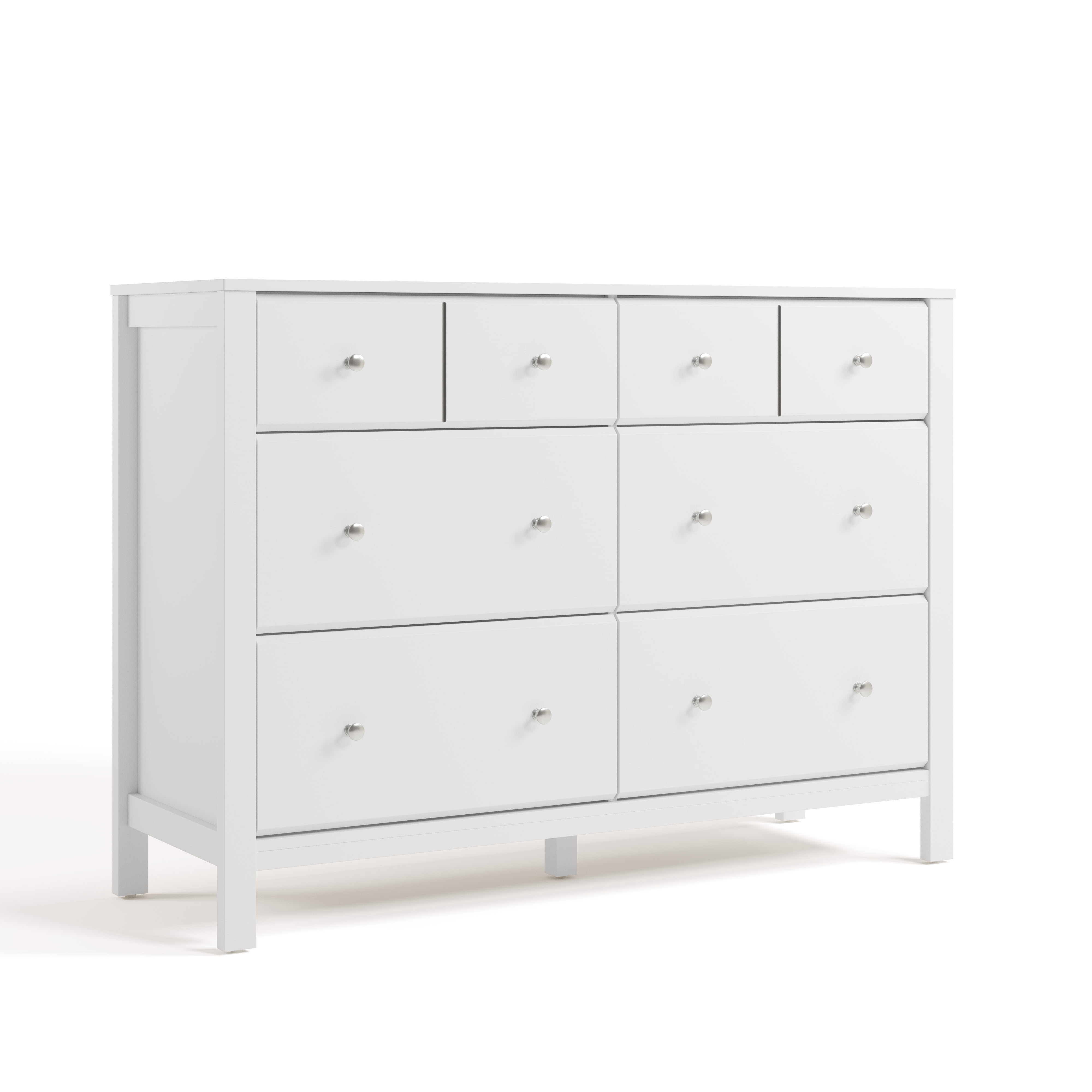 Storkcraft Horizon 6 Drawer Nursery Double Dresser, White