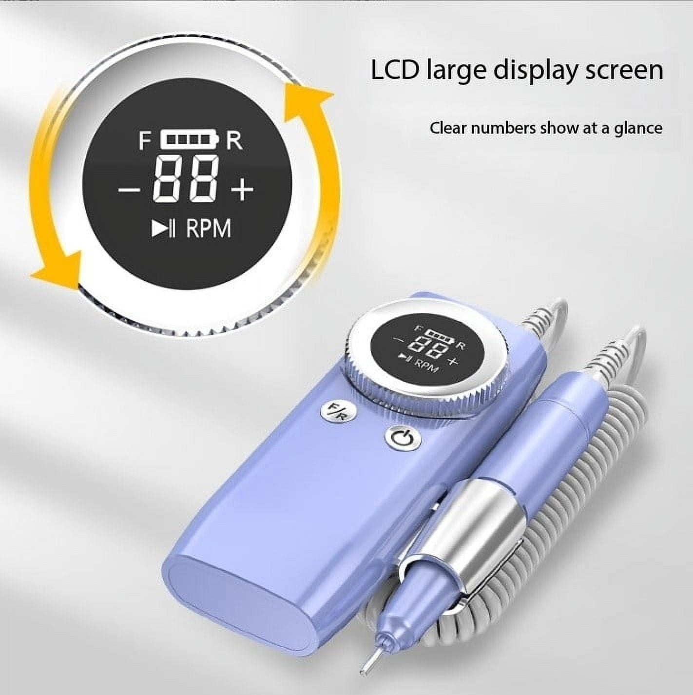 2025 new Electric Nail File Machine – USB Rechargeable & Portable Nail Drill for Salon & Home Use（Lavender Purple）
