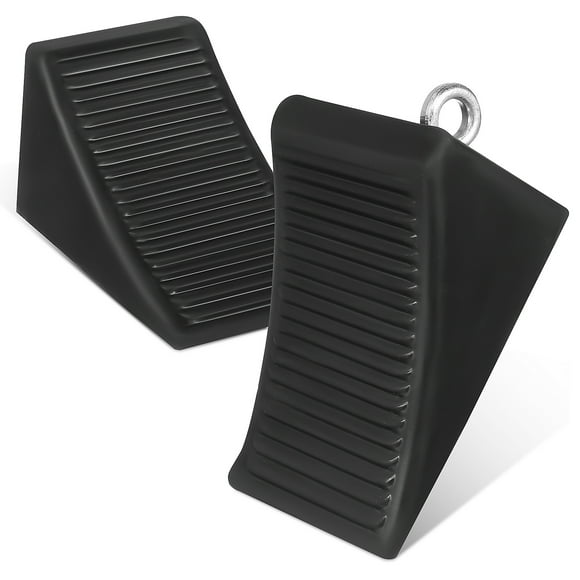 Milisten 2pcs Wheel Chocks Tire Stoppers Travel Trailers Wheel Blocks Heavy Duty Rubber Wheel Stoppers Vehicle Chocks Stop Blocks