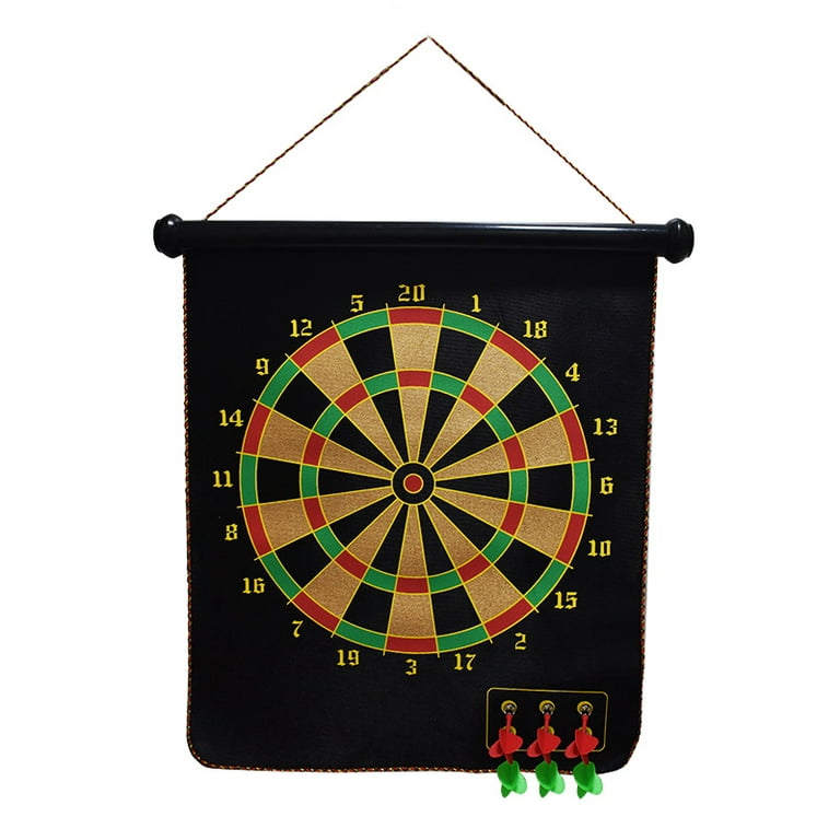 Magnetic Dart Board, Indoor Outdoor Dart Games for Kids with 12pcs Magnetic  Darts, Safety Toy Games, Rollup Double Sided Board Game Set for Gifts
