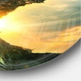 thumbnail image 3 of Designart 'Colored Ocean Waves Falling Down VII' Coastal Wall Clock, 3 of 3
