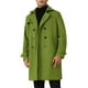 thumbnail image 1 of Abrigo Trench Chic de Invierno para Hombre, Doble Botonadura, Solapa Formal, Largo, Color Verde Oliva, 1 of 6