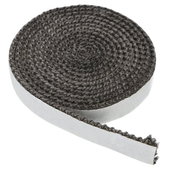 Uxcell 5/8"x 1/8"x73" Wood Stove Gasket, Graphite Fiberglass Self Adhesive High Temperature Resistance Seal Rope, Black