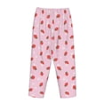 thumbnail image 5 of Xecao Floral Strawberr Women's Straight Lounge Pajama Pants: The Epitome of Relaxed Sleepwear, 5 of 9