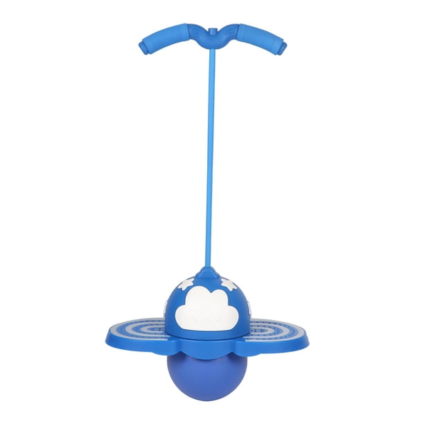 Balón infantil con luz colorida y agarre firme. Juguete para ejercicios de salto de altura para niños y adultos. Ideal para el entrenamiento Azul