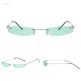 thumbnail image 1 of Small Square Sunglasses Street Ocean Piece Glasses Green, 1 of 3