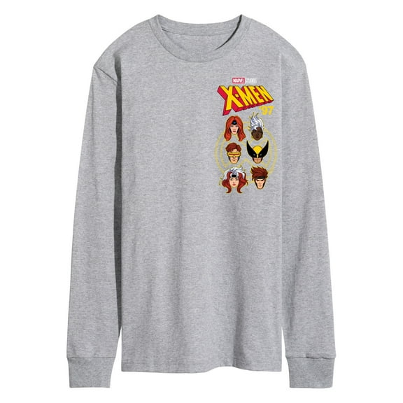 Marvel X-Men - Character Head - Men's Long Sleeve Graphic T-Shirt