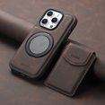 thumbnail image 7 of Dteck for iPhone 13 Pro Case Magnetic with Detachable Wallet Card Holder, Magnetic Ring Holder Leather Back Case Compatible with MagSafe, Durable Shockproof Phone Case 2 in 1 for Men Women,Brown, 7 of 7