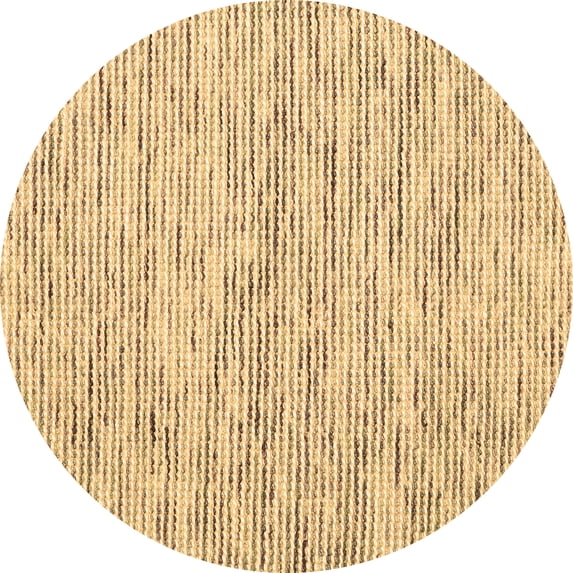 Ahgly Company Indoor Round Abstract Brown Contemporary Area Rugs, 7' Round