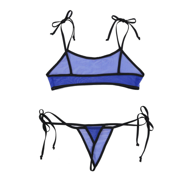 Royal Blue Micro Mini Bikini Set - One Size