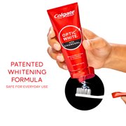 Colgate Optic White Whitening Toothpaste with Charcoal, Cool Mint, 4.2 oz Tube
