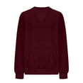 thumbnail image 4 of Enjoytime Womens Oversized Fall Winter Sweatshirts Long Sleeve Crew Neck Cute Shirts for Women Casual Solid Color Pullover Tunic Tops with Pockets, 4 of 5