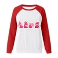 thumbnail image 1 of VBARHMQRT Chandail en Molleton Noir à Col Rond pour Femmes Imprimé Amusant de la Saint-Valentin Manches Raglan Col Rond Sans Capuche Décontracté Chandail à Capuchon Top 11, 1 of 6