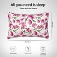 thumbnail image 4 of KLL Lilies Flowers Pattern Silk Pillowcase for Hair and Skin Standard Size 20"X 30" Soft Breathable Pillow Covers for Sleeping, 4 of 6