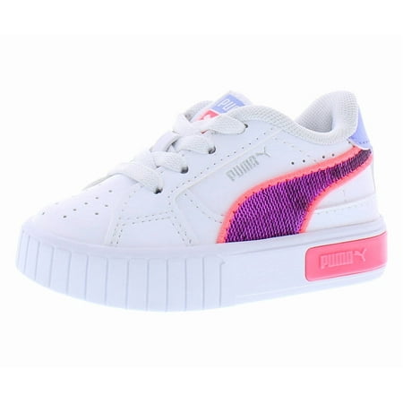 Puma Cali Star Glitzy Alternate Closure Infant/Toddler Shoes Size 7, Color: Puma White/Purple/Orchid