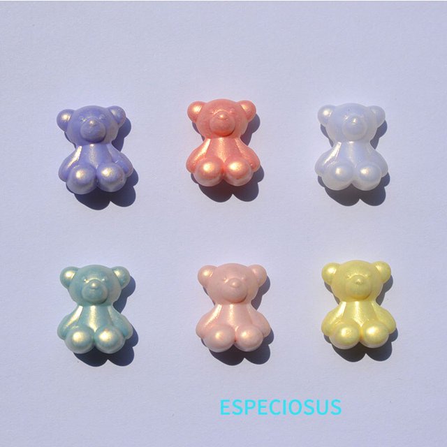 Cuentas de oso multicolor para fabricación de pulseras, abalorios acrílicos adorables de 9MM para fabricación de pulseras, accesorios de joyería de moda DIY