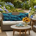 thumbnail image 6 of Outdoor Pillow Cover Abstract Marble Set of 2 Waterproof Throw Pillowcases Modern Blue Gold Watercolor Decorative Patio Furniture Pillows for Couch Garden Indoor & Outdoor Use, 6 of 9