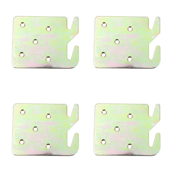 4pcs Bed Accessories Wood Bed Rail Bracket Bed Rail Hooks Plates Beds Frame