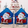 thumbnail image 3 of YINKUU Christmas Chair Covers 4pcs Merry Christmas Dining Room Chair Back Slipcovers Santa Claus Snowman Xmas Chair Covers for Christmas Holiday Home Decor, 3 of 10