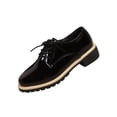 thumbnail image 6 of Xucatan Women's Floral Embroidered Up Loafers, Round Toe Closed Toe Oxford Shoes with Low Block Heel, Faux Leather Casual Pumps, Versatile British Style Plus Size Design for Spring Summer Daily Gift, 6 of 9