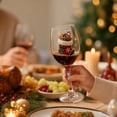 thumbnail image 4 of Christmas 2D Wine Glass Collection Gift Box Set, 6 Assorted Xmas Pattern Stemmed Goblet, Festive Printed Glassware for Wine Cocktails Holiday Party Table Decor C, 4 of 8