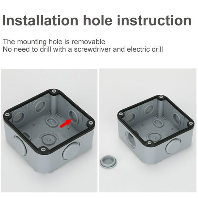 Outdoor Waterproof Switch Garden Swimming Pool Anti Rainstorm Splash -Proof Wall Light Switch 1 Open