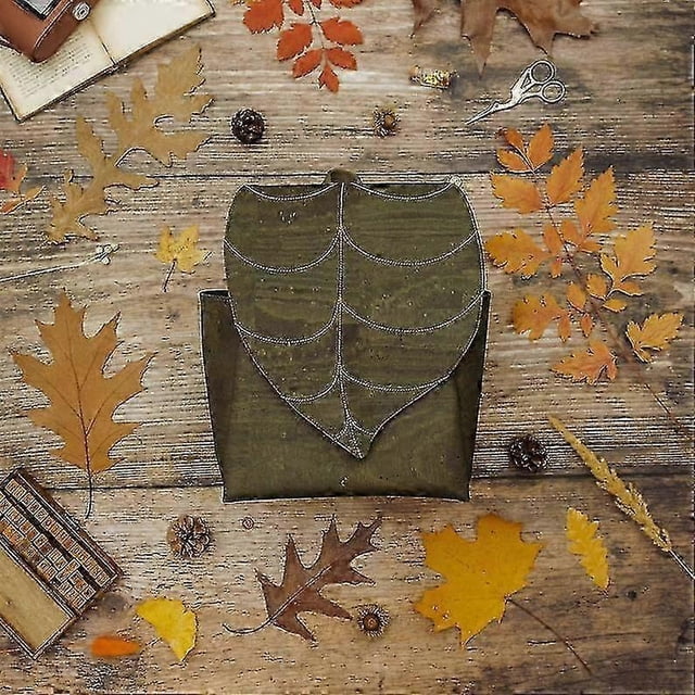 Vegan Cork Leaf Backpack, Cottagecore Hobbitcore, Plant-Based Leather 29x37x15cm