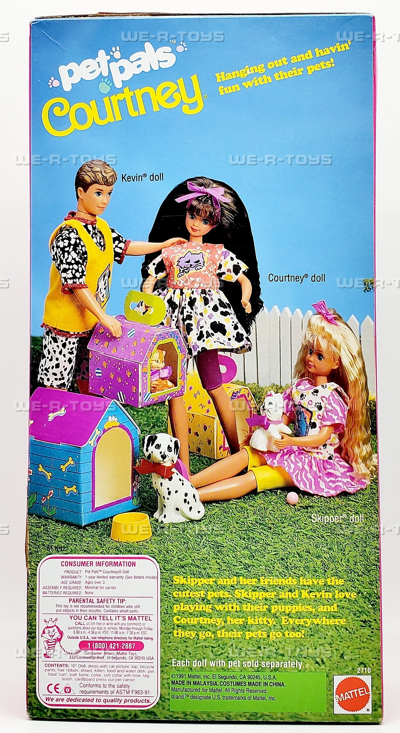 Barbie Pet Pals Courtney Doll 1991 Mattel 2710 - Walmart.com