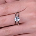 thumbnail image 3 of Veda Jewel 14K White Gold Plated 1.9 Ct Round Cut Ring - Split Shank Wedding Ring with Handmade Design - Perfect for Special Occasions - A Beautiful Representation of Your Everlasting Commitment, 3 of 3