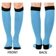 thumbnail image 2 of joogoo Solid Blue Color Socks Women Men Knee High Sock, 2 of 8