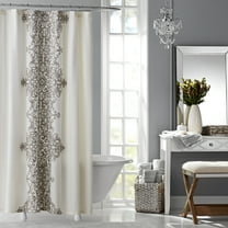 Hotel Style Manchester Embroidered Fabric Shower Curtain