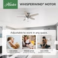 thumbnail image 3 of Hunter 52 inch Indoor Ceiling Fan with LED Lights - Ceiling Fan with Pull Chain, For Bedroom, Living Room, or Kitchen, Low Profile Mount, No Remote, 5 Blades - Builder 51112, Brushed Nickel, 3 of 17