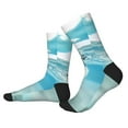 thumbnail image 2 of Pofeuu Swimming Cat Goggles Print Crew Socks, Adult Running Hiking Socks for Youth and Adult, 2 of 7