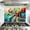 Color 4, variant on Kitchen Backsplash Peel and Stick Wall Murals Octopus Abstract Colorful Ocean Tentacles Sea Bubbles Removable Mural 35.4"W x 23.6"H, Oil Proof Vinyl Wallpaper for Fireplace & Behind Stove