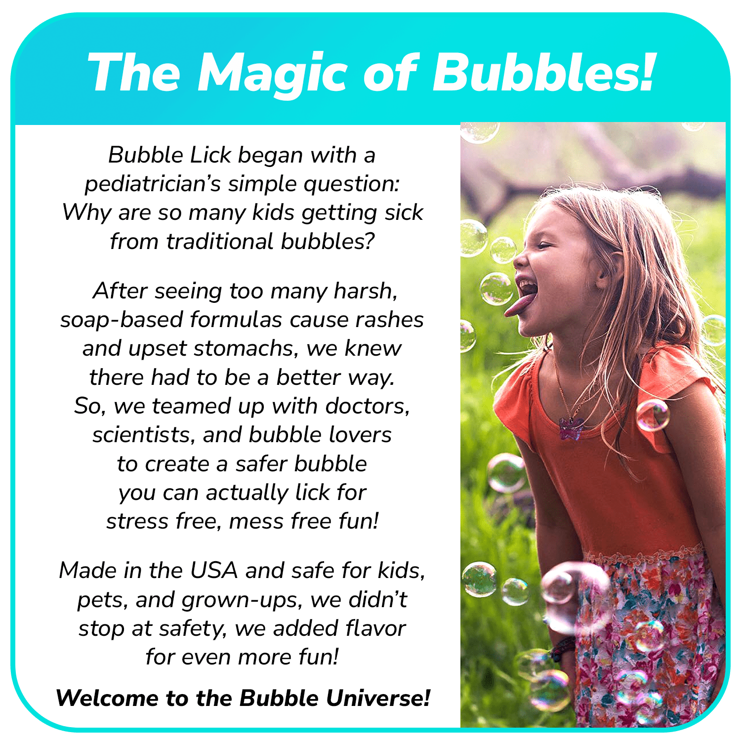 Bubble Lick Cotton Candy Flavored Bubbles 4-Pack, 2.5 fl oz Bottles