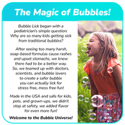 Bubble Lick Variety Flavored Bubbles 4 Pack Cinnamon Roll Watermelon Cookie Cotton Candy USA Made