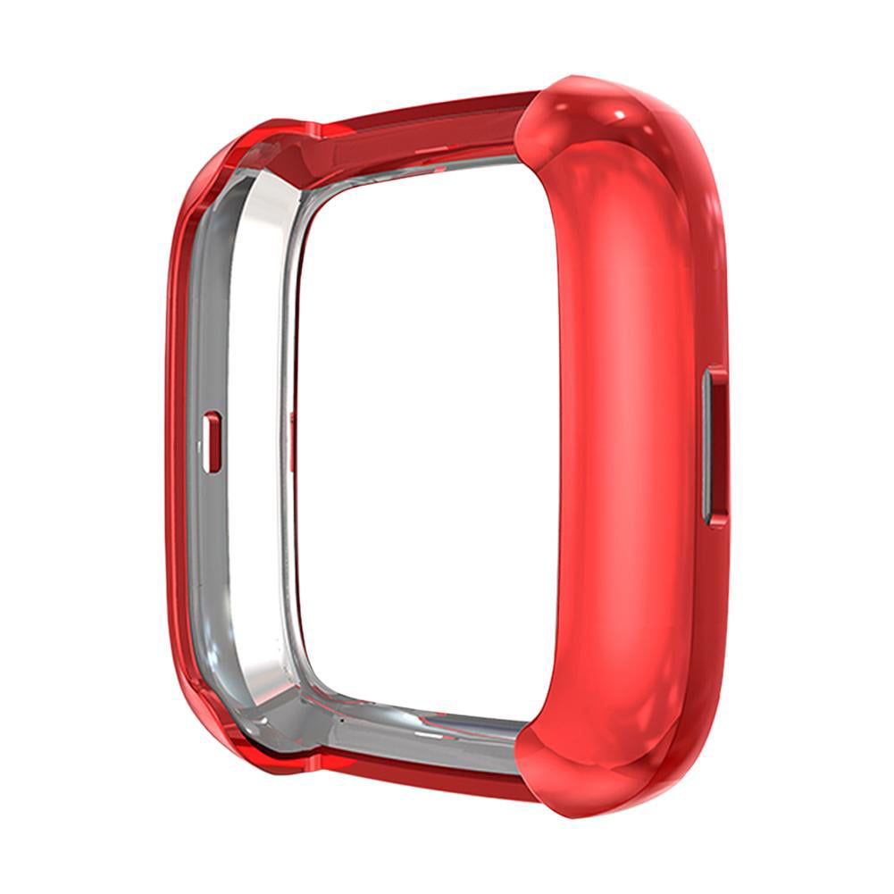 1*Metallic Silicone Screen Protector Full Protection Case Cover For Fitbit Versa 