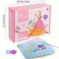 thumbnail image 4 of Magical Princess DIY Craft Kit: 840 Fabric Pieces, 12 Punch Boards, and Tools for Creative Kids' Dress-Up Fun, 4 of 5