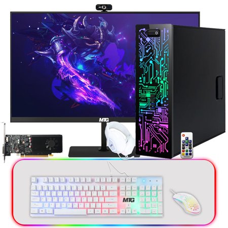 Restored Gaming Desktop PC, Intel Core i74770, TechMagnet Zeus, GT 1030 Graphics, 16GB RAM, 240GB SSD, Gaming Kit, Webcam, New MTG 24 inch Monitor Windows 10 Pro (Refurbished)