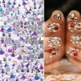 thumbnail image 2 of EeaseCA 1440pcs 1.5mm Crystal AB Round Nail Art Rhinestones Mixed Flat Backs 3D Nail Decorations SS4AB, 2 of 7