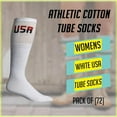 thumbnail image 2 of Womens Wholesale Cotton Tube Socks - White USA Tube Socks For Women - 9-11 - 72 Pack, 2 of 7