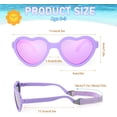 thumbnail image 2 of Baby Sunglasses with Strap Adjustable, Heart Shaped UV Protection Polarized Flexible Sunglasses for Toddler Infant Age 0-36 Months 0-3 Years, 2 of 7