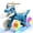 Blue, variant on Xuanlur Dinosaur Balance Bike for 1-3 Year Olds, Toddler Bike with EVA Tires, Light-Up Wheels, Baby Bike with Music & Mist Spray Effects, Dinosaur Ride on Toy, Perfect First Birthday Gift, Green
