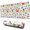 White Cartoon Dinosaurs-1, variant on Long Mouse Pads for Desk,White Cartoon Dinosaurs Figures Pattern Desk Mats on Top Of Desks, Desk Mouse Pad Extra Large with 3mm Non-Slip Base and Stitched Edge for Gaming,Office,Work,Home 31.5"x11.8"